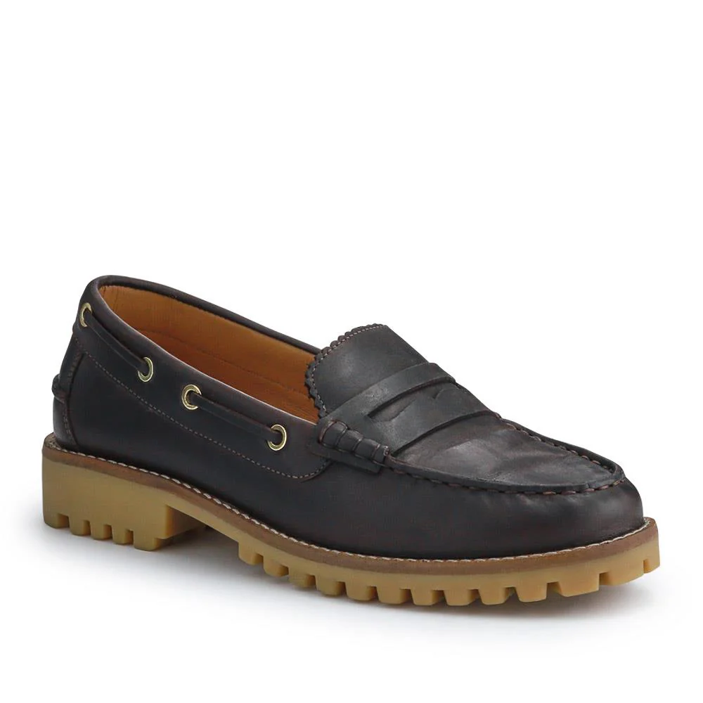 Miuccia Leather Moccasins - MIUCCIA / 327 248 - Brown