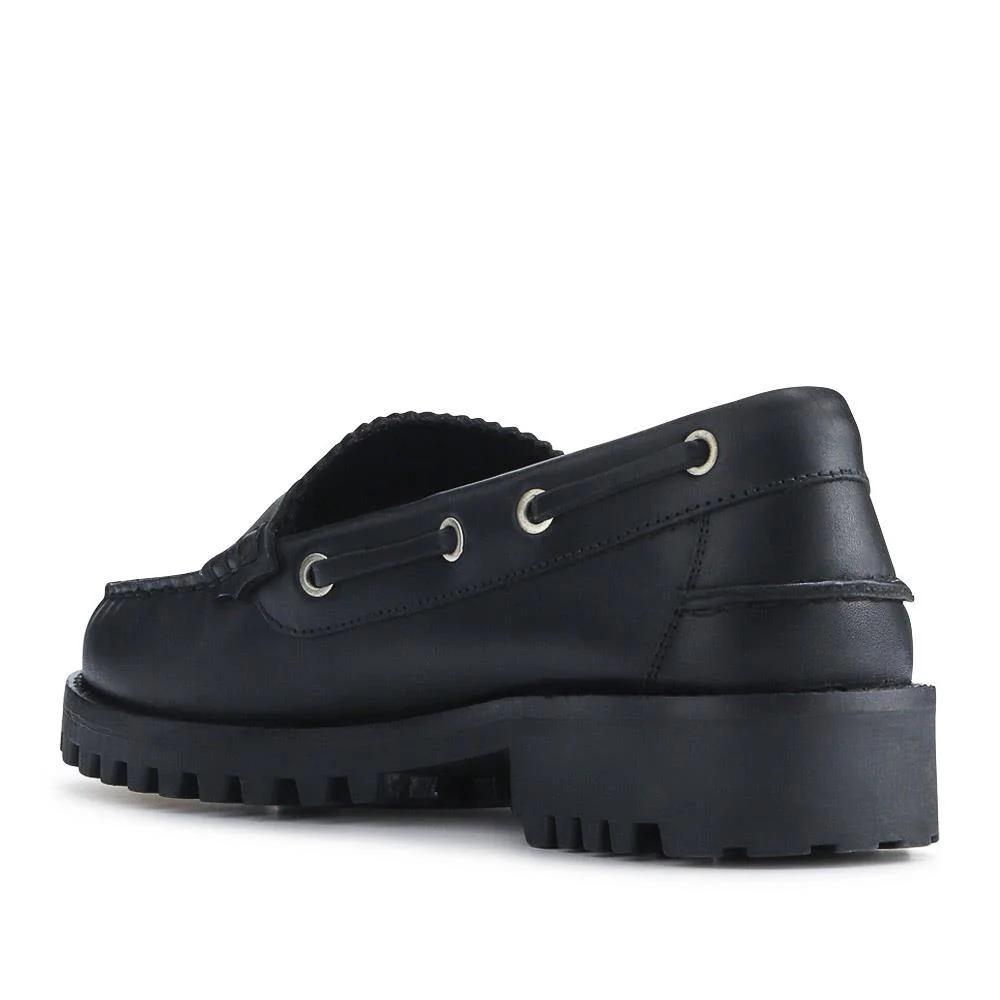 Miuccia Leather Moccasins - MIUCCIA / 327 248 - Black - Image 3