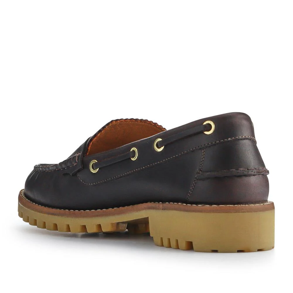 Miuccia Leather Moccasins - MIUCCIA / 327 248 - Brown - Image 3