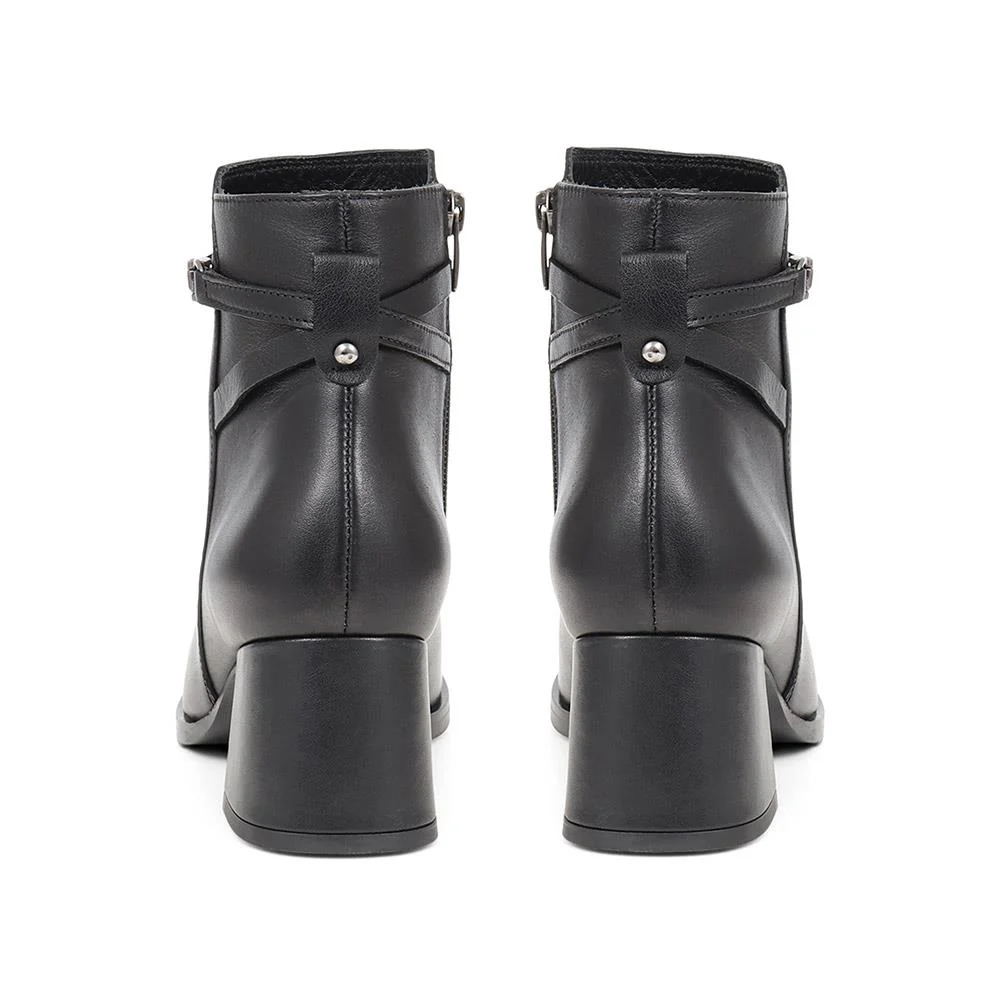 Monika Heeled Ankle Boots - MONIKA / 324 335 - Black - Image 3