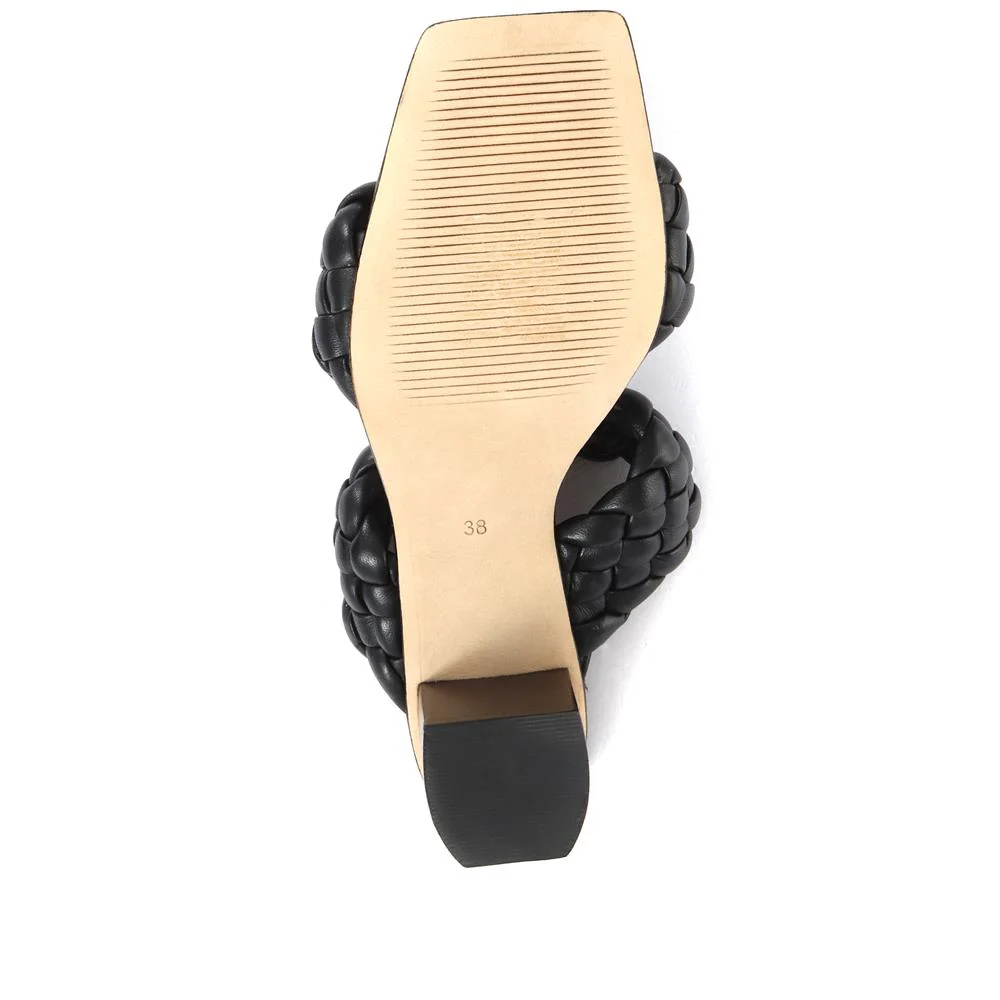 Monte Carlo Block Heeled Mules - MONTECARLO / 319 934 - Black - Image 4