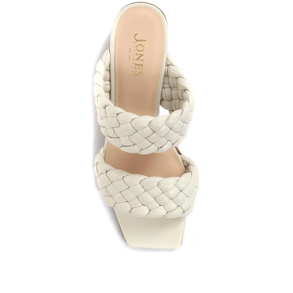 Monte Carlo Block Heeled Mules - MONTECARLO / 319 934 - Cream - Image 6