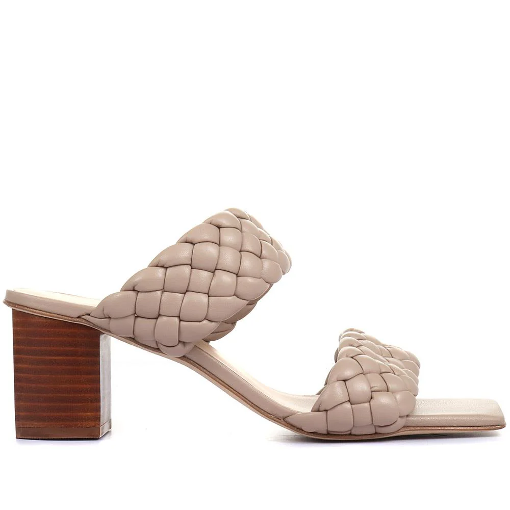 Monte Carlo Block Heeled Mules - MONTECARLO / 319 934 - Taupe - Image 2
