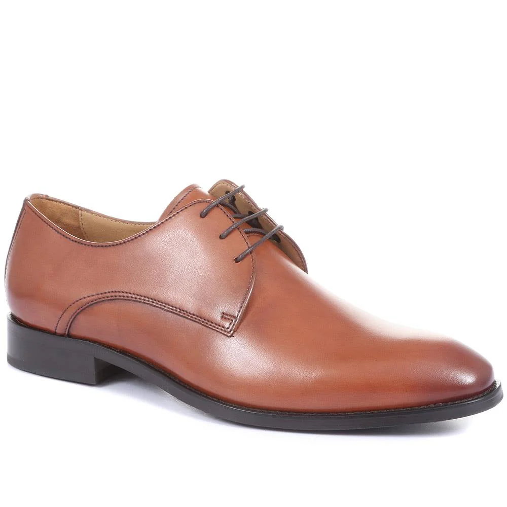 Monument Leather Derby Shoes - MONUMENT / 319 852 - Cognac