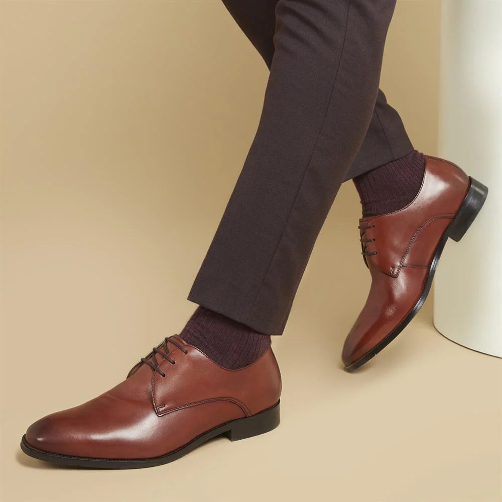 Monument Leather Derby Shoes - MONUMENT / 319 852 - Cognac - Image 2