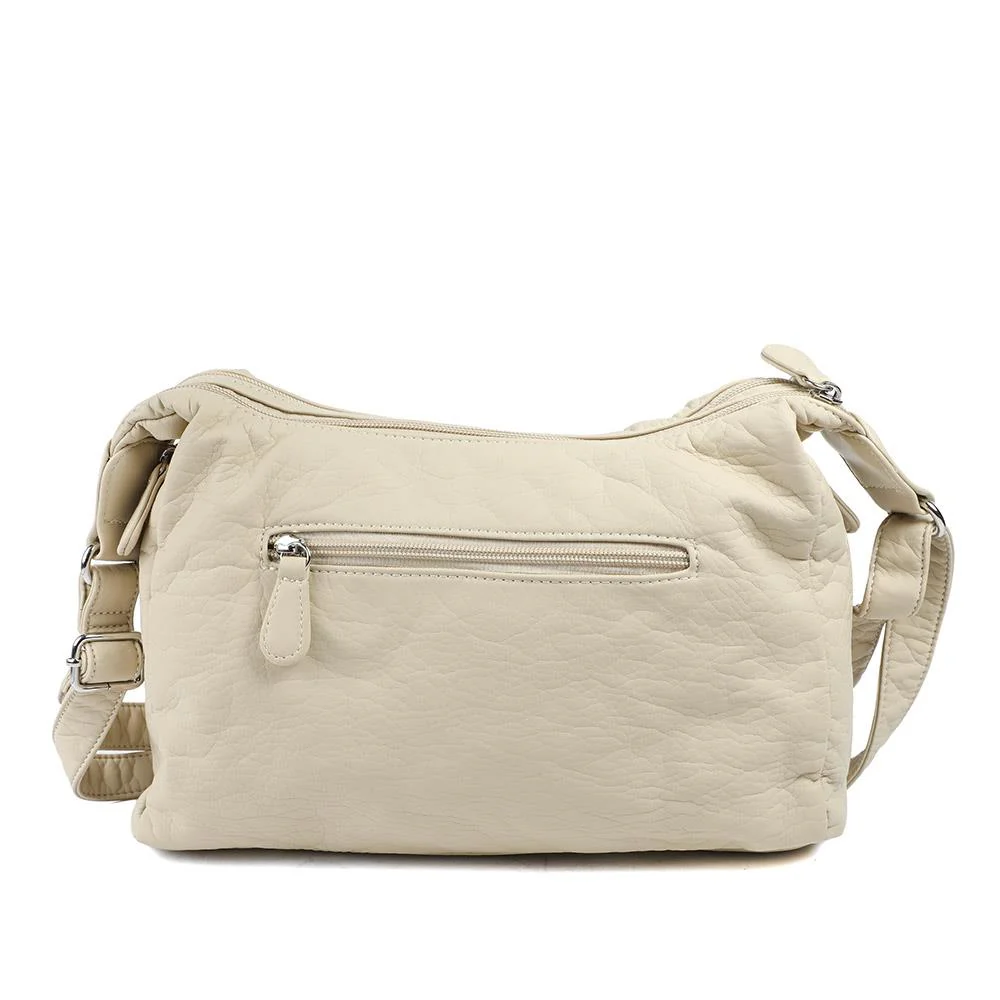 Multi-Pocket Crossbody Bag - WAHT42000 / 328 376 - Cream - Image 3