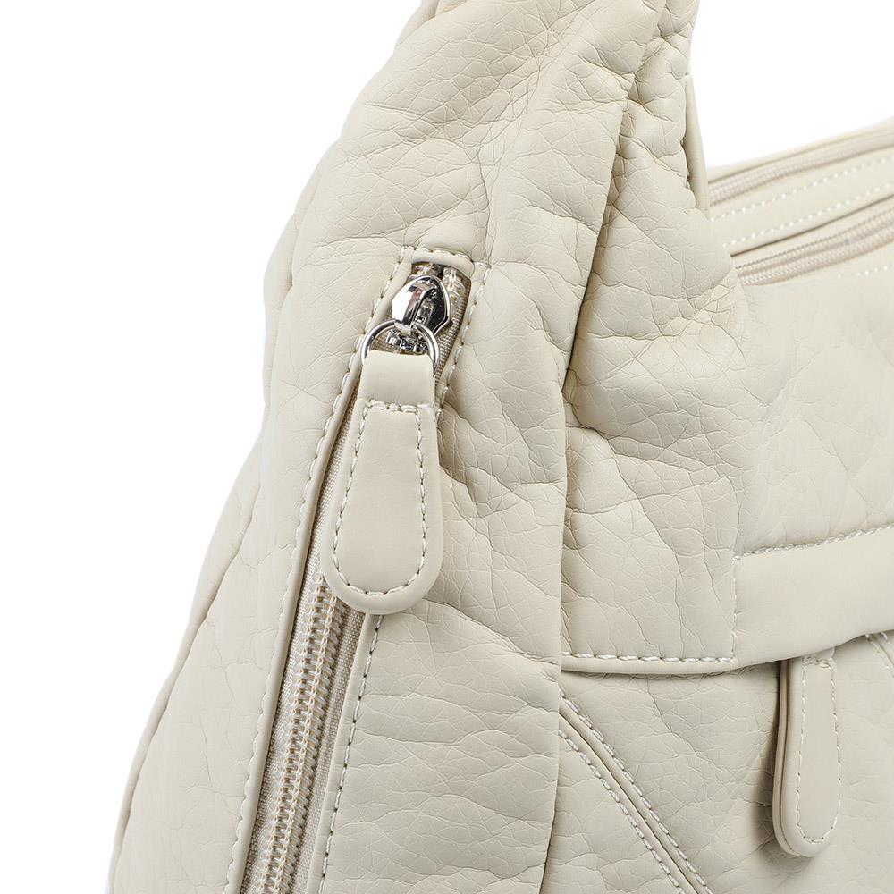 Multi-Pocket Crossbody Bag - WAHT42000 / 328 376 - Cream - Image 5