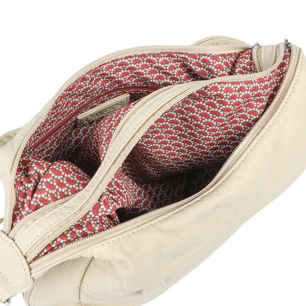 Multi-Pocket Crossbody Bag - WAHT42000 / 328 376 - Cream - Image 6