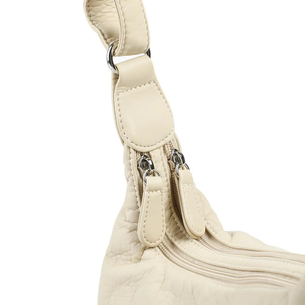 Multi-Pocket Crossbody Bag - WAHT42000 / 328 376 - Cream - Image 7