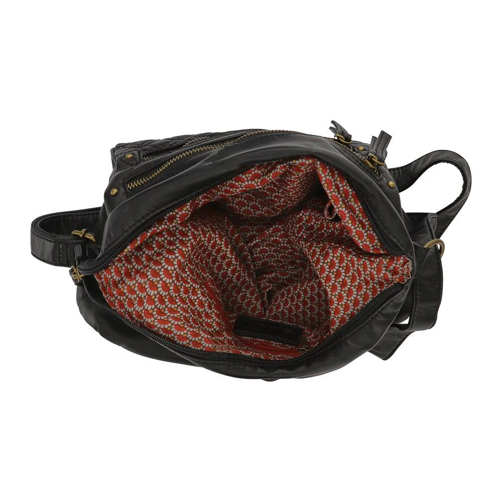 Multi-Zip Cross-Body Bag - WAHT41001 / 327 237 - Black - Image 4
