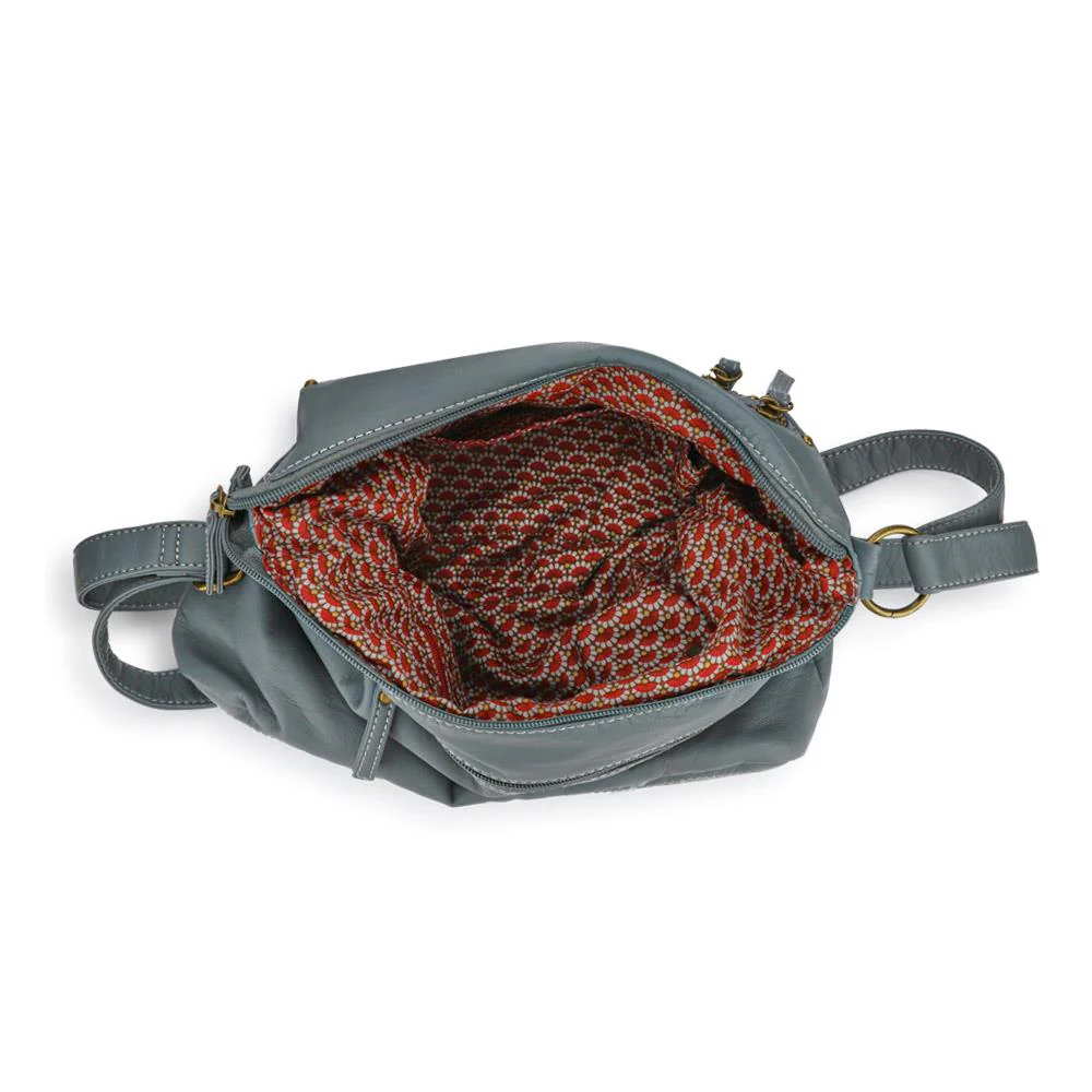 Multi-Zip Cross-Body Bag - WAHT41001 / 327 237 - Light Blue - Image 3