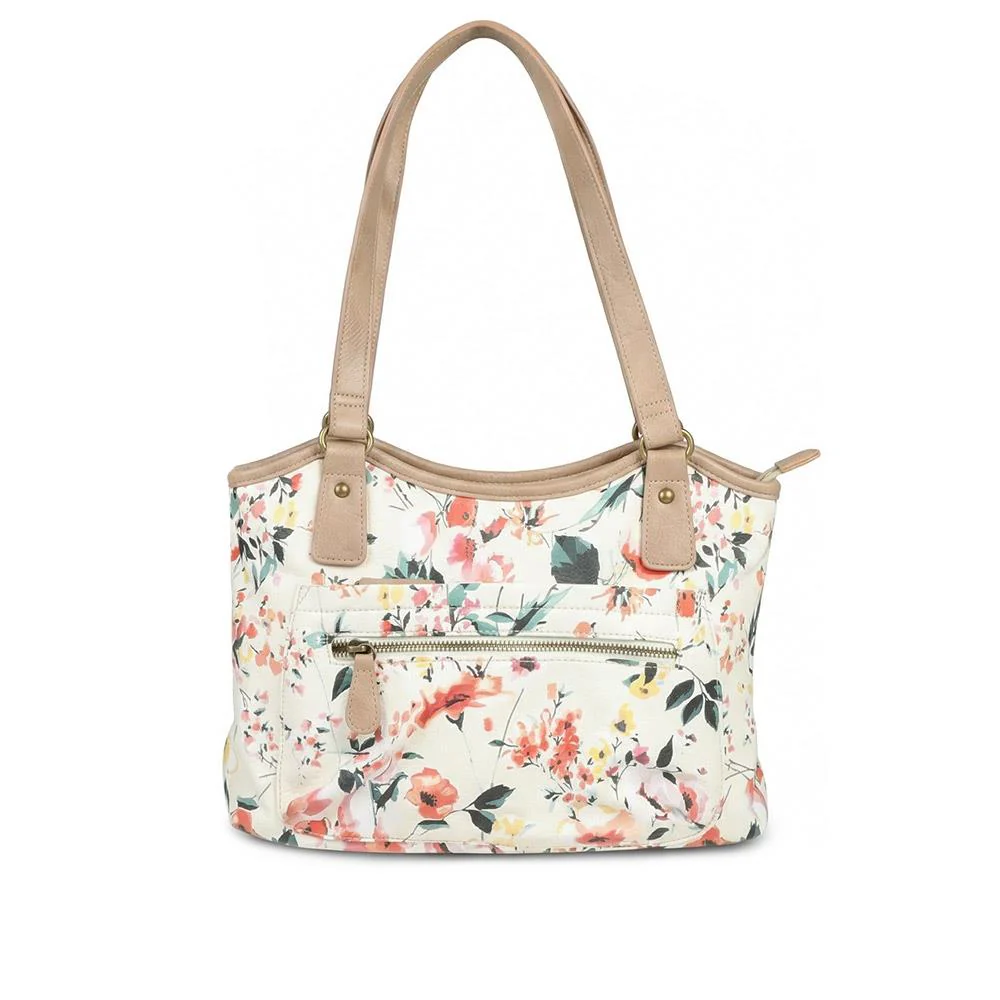 Multi Zip Floral Shoulder Bag - WAHT43006 / 329 344