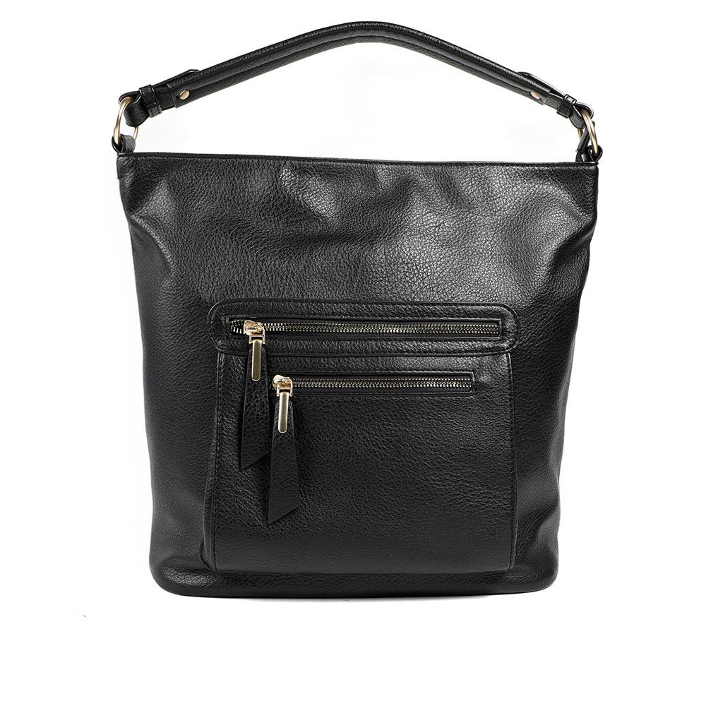 Multi Zipped Stylish Shoulder Bag - RIM42007 / 328 658 - Black