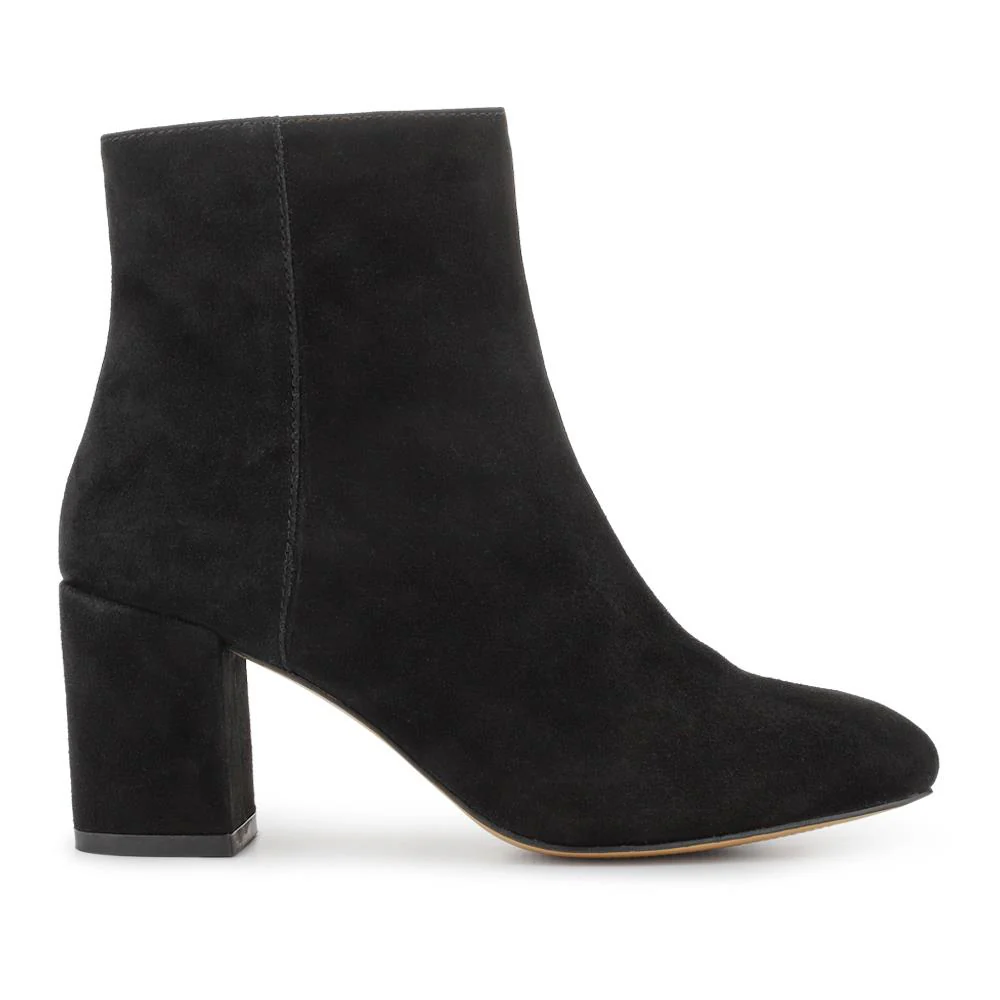 Neptune Heeled Ankle Boots - NEPTUNE3 / 319 206 - Black Suede - Image 2