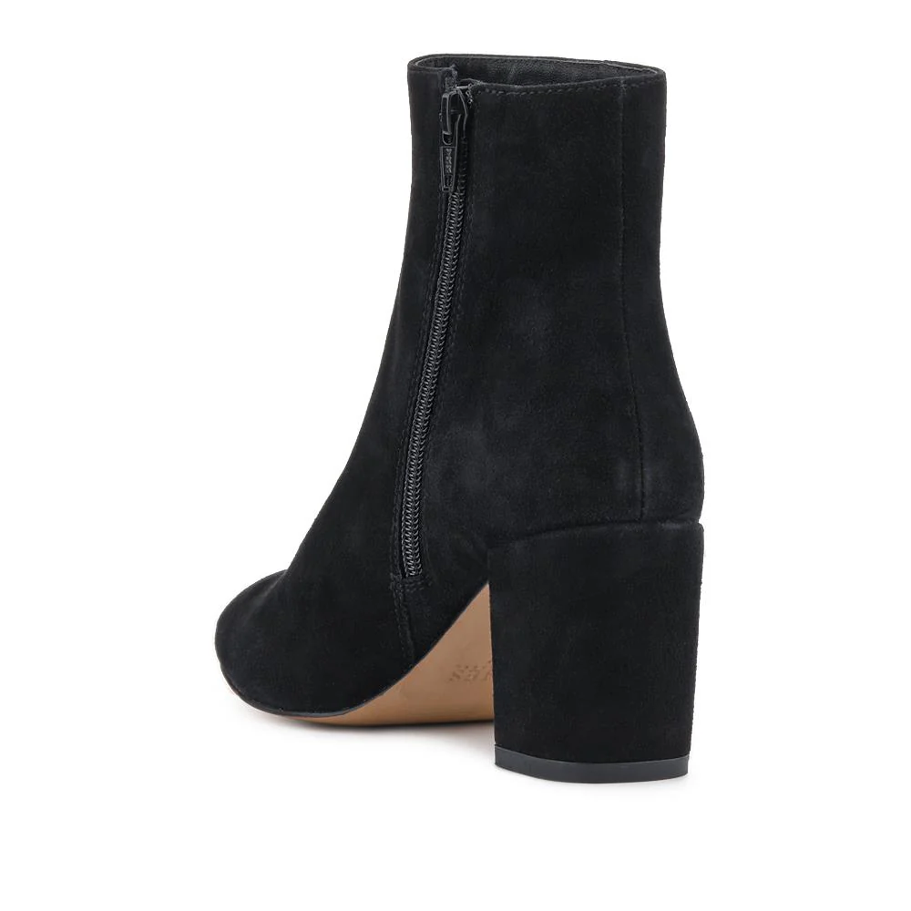 Neptune Heeled Ankle Boots - NEPTUNE3 / 319 206 - Black Suede - Image 3