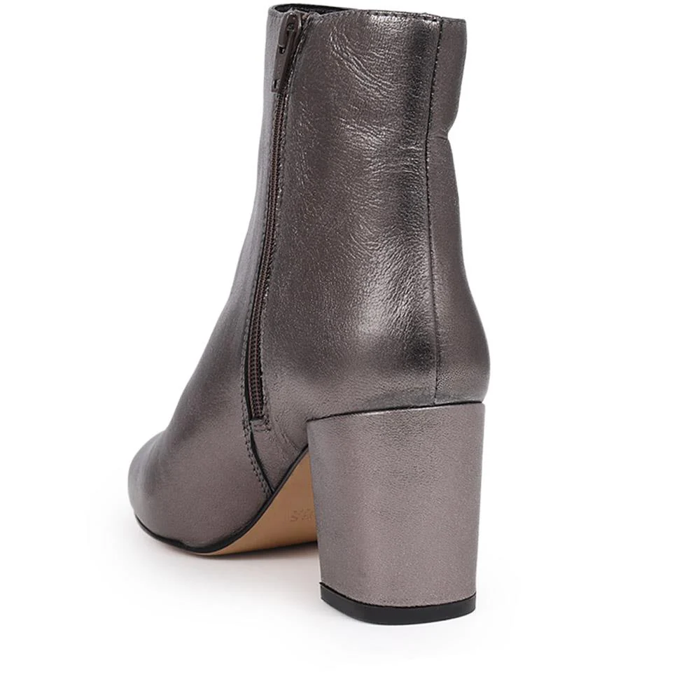 Neptune Heeled Ankle Boots - NEPTUNE3 / 319 206 - Pewter - Image 3