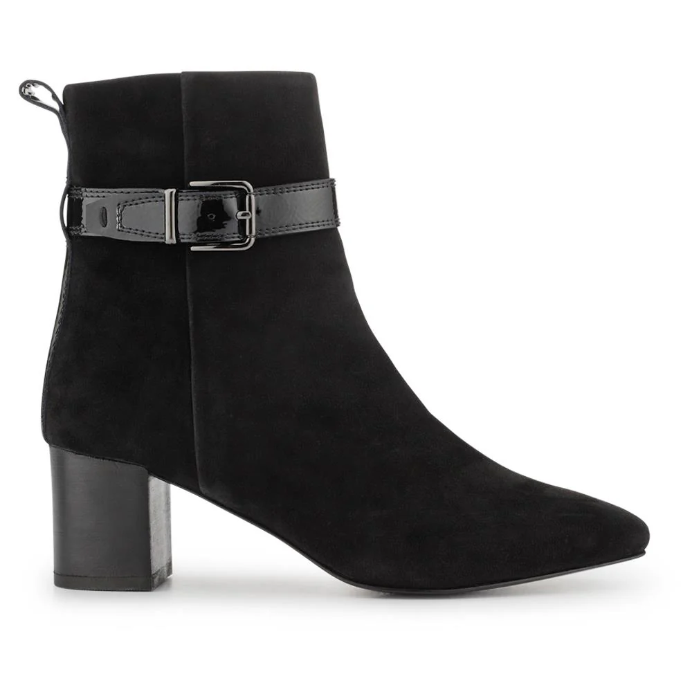 Nia Leather Buckle-Fasten Boots - NIA / 328 089 - Black Suede - Image 2