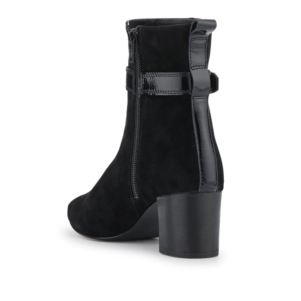 Nia Leather Buckle-Fasten Boots - NIA / 328 089 - Black Suede - Image 3