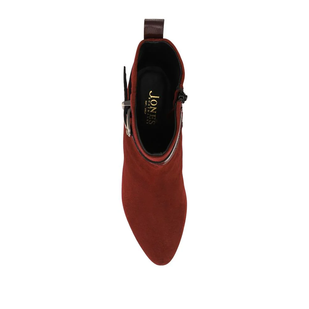 Nia Leather Buckle-Fasten Boots - NIA / 328 089 - Dark Red Suede - Image 4
