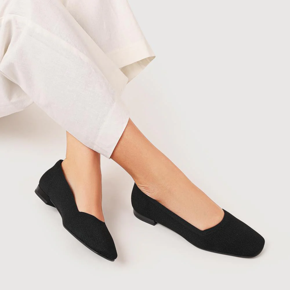 Olenka Casual Box-Toe Pumps - OLENKA / 327 850 - Black - Image 5
