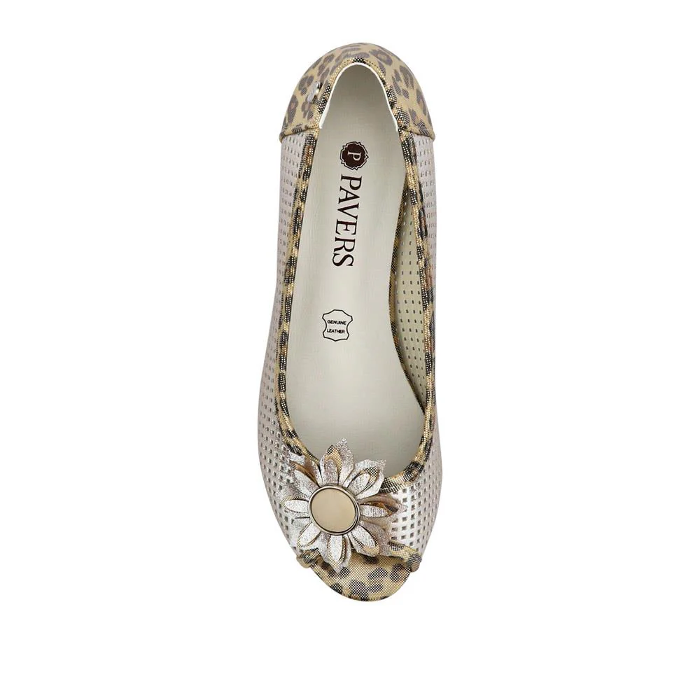 Open-Toed Pumps - SAND1900 / 135 753 - Metallic Leopard - Image 4