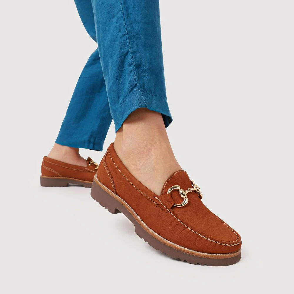 Orlana Leather Slip-On Moccasins - ORLANA / 327 593 - Tan - Image 5
