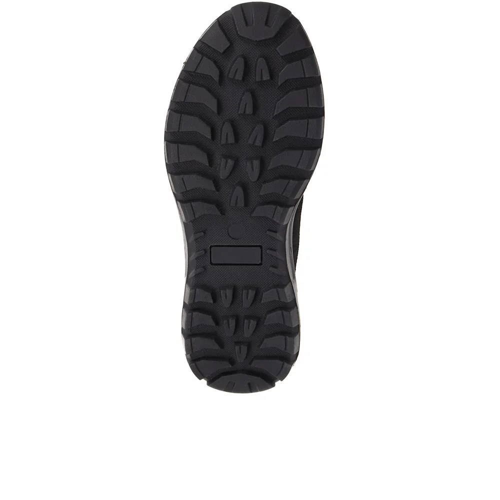 Outdoor Leather Lace-Up Shoes - DDIN37021 / 324 115 - Black - Image 4