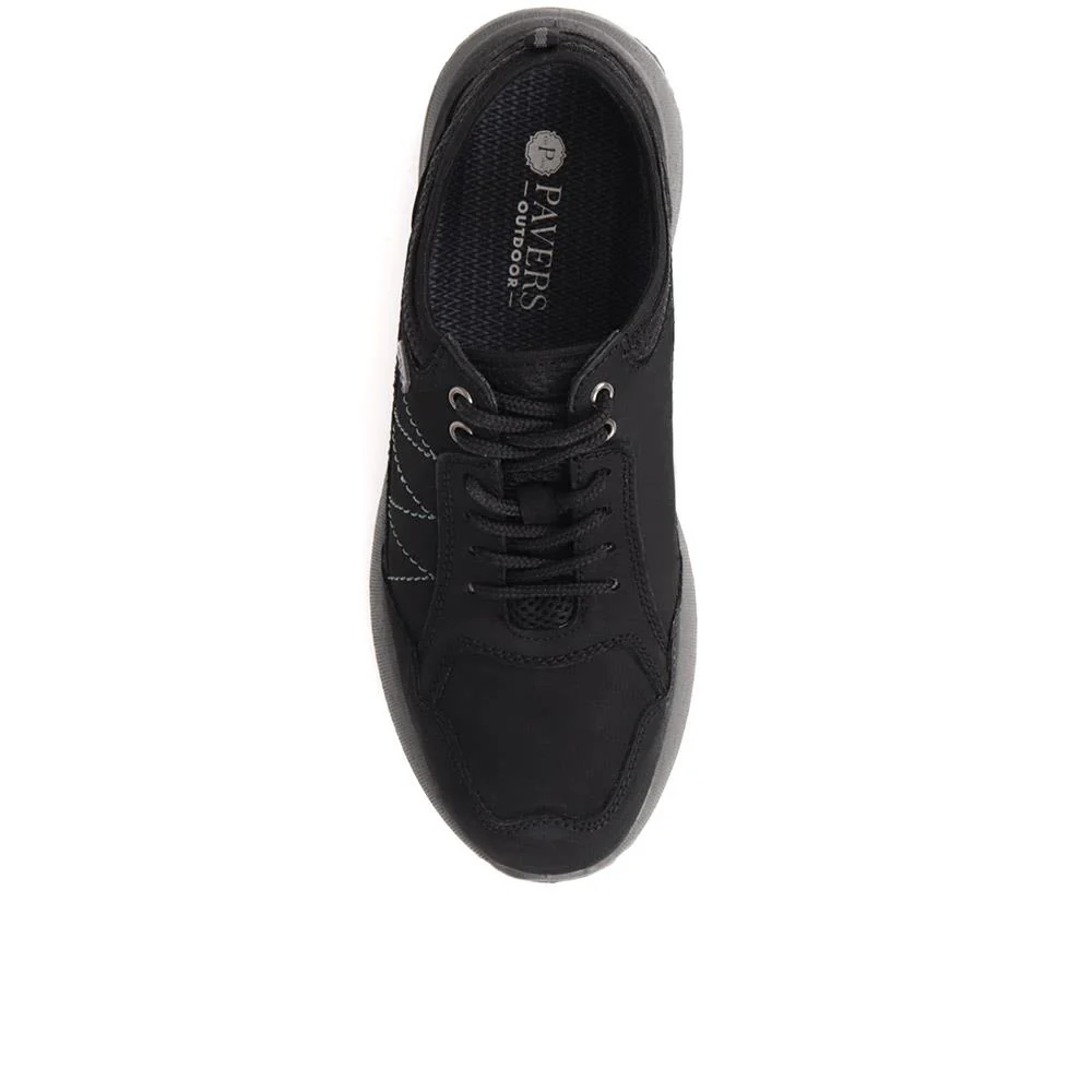 Outdoor Leather Lace-Up Shoes - DDIN37021 / 324 115 - Black - Image 5