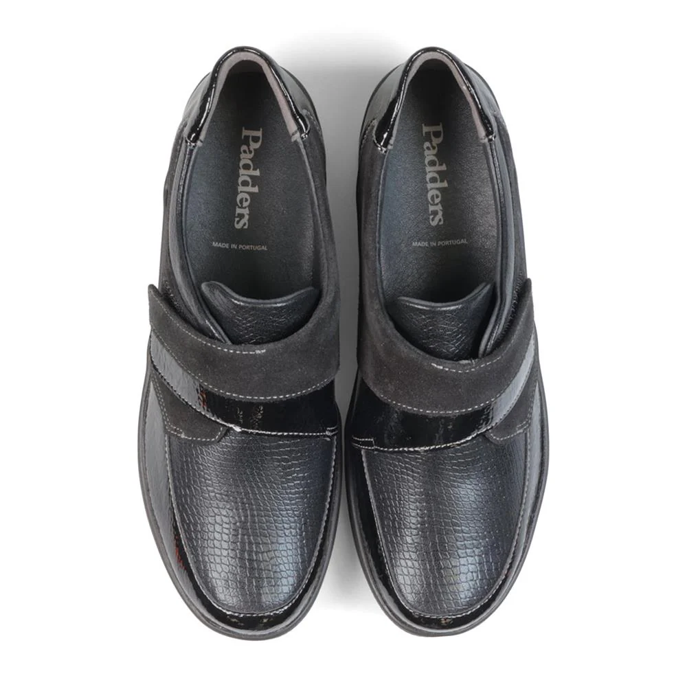 Padders Ladies Comfort 2E Fit - MALTBY - Maltby / null - Black Suede Combi - Image 4