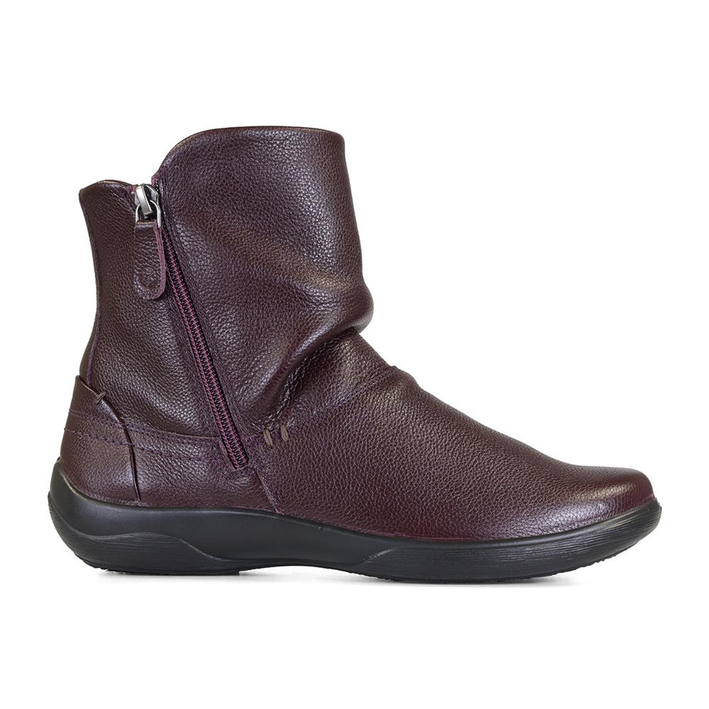 Padders Ladies Dual Fit Comfort 2E/3E - BEAU - Beau / null - Plum Leather - Image 2