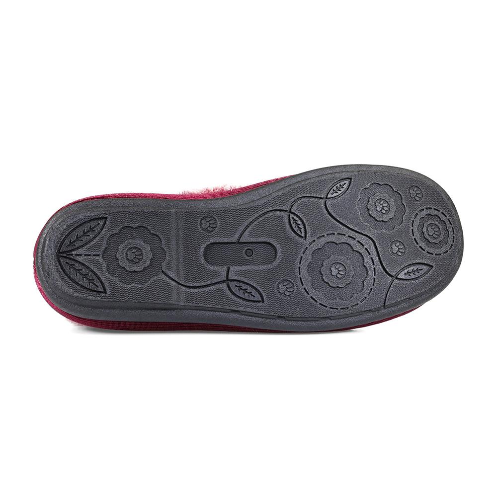 Padders Ladies Dual Fit Slippers 2E/3E - SHAE - Shae / null - Winter Red Sparkle Cord - Image 3