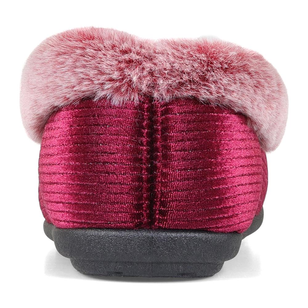 Padders Ladies Dual Fit Slippers 2E/3E - SHAE - Shae / null - Winter Red Sparkle Cord - Image 4