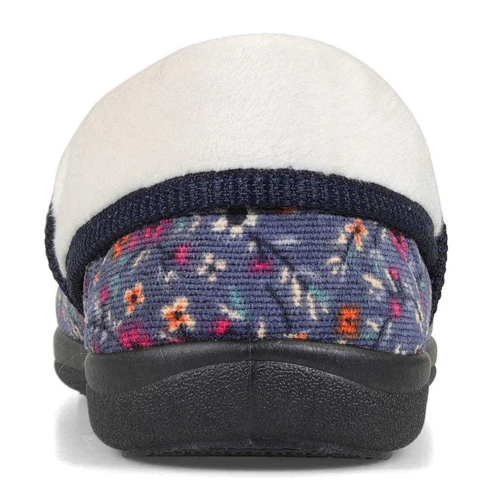 Padders Ladies Slippers 2E Fit DM Construction - MELLOW - Mellow / null - Denim Floral Cord - Image 4