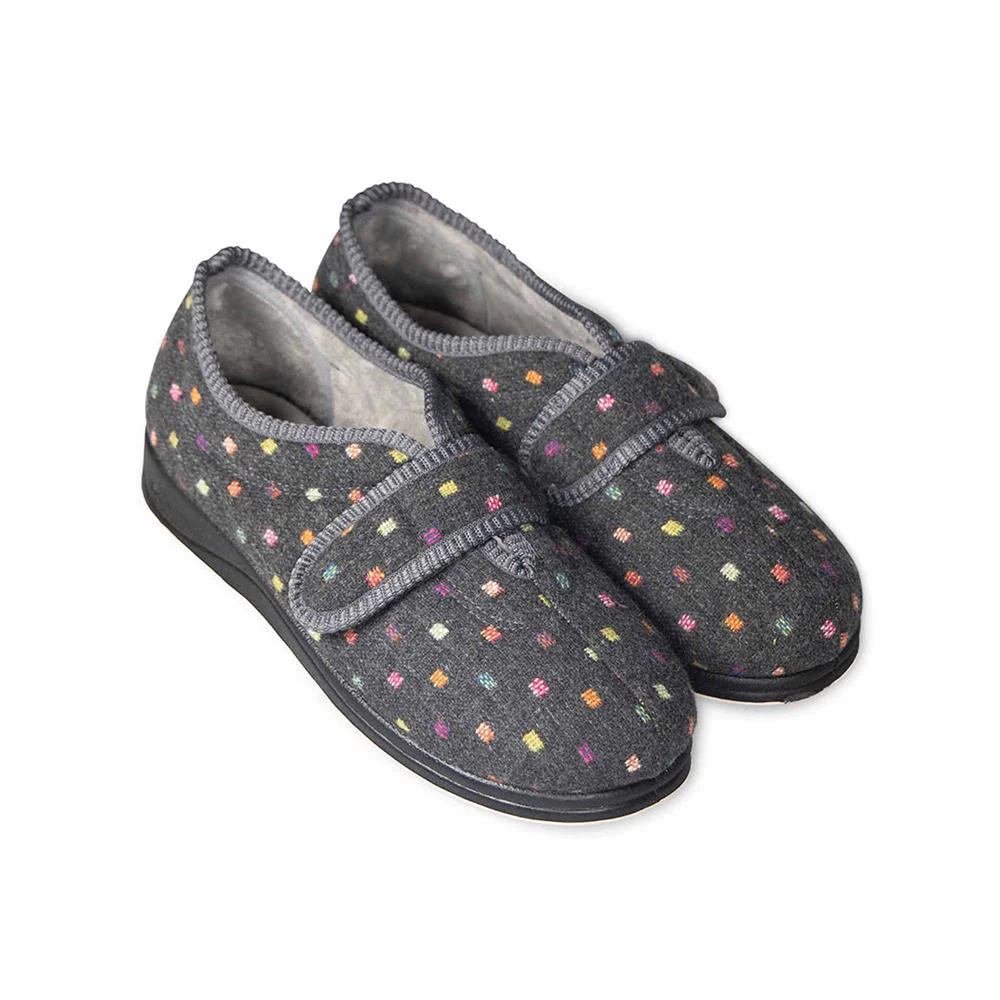 Padders Ladies Slippers 2E Fit Vulcanised - CAMILLA - Image 3