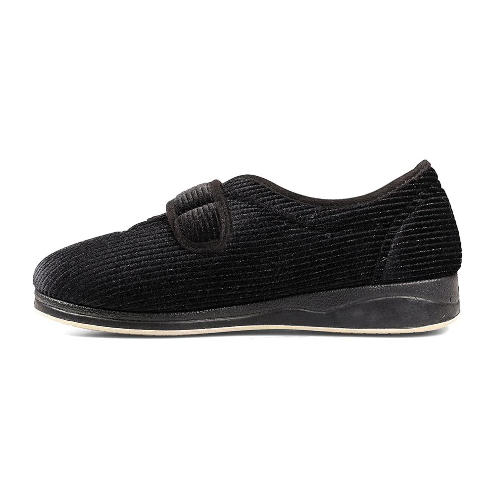 Padders Ladies Slippers 2E Fit Vulcanised - CAMILLA - Camilla / null - BLACK SPARKLE CORD - Image 10