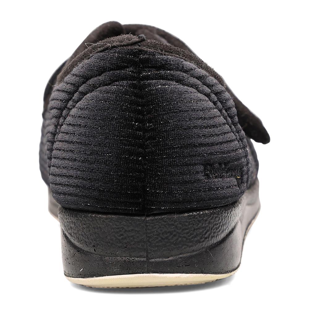 Padders Ladies Slippers 2E Fit Vulcanised - CAMILLA - Camilla / null - BLACK SPARKLE CORD - Image 9