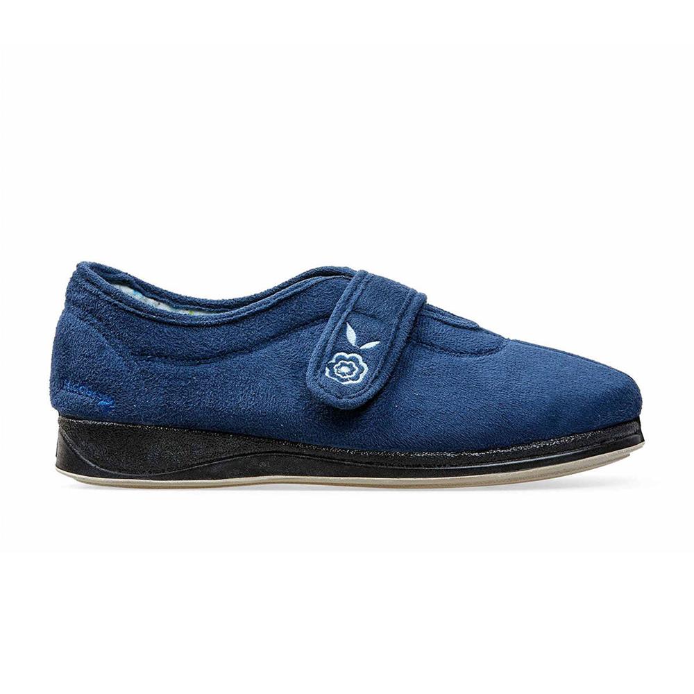 Padders Ladies Slippers 2E Fit Vulcanised - CAMILLA - Camilla / null - Denim Blue - Image 2