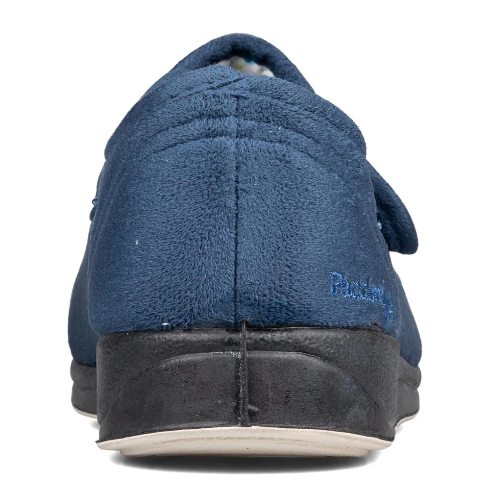Padders Ladies Slippers 2E Fit Vulcanised - CAMILLA - Camilla / null - Denim Blue - Image 4