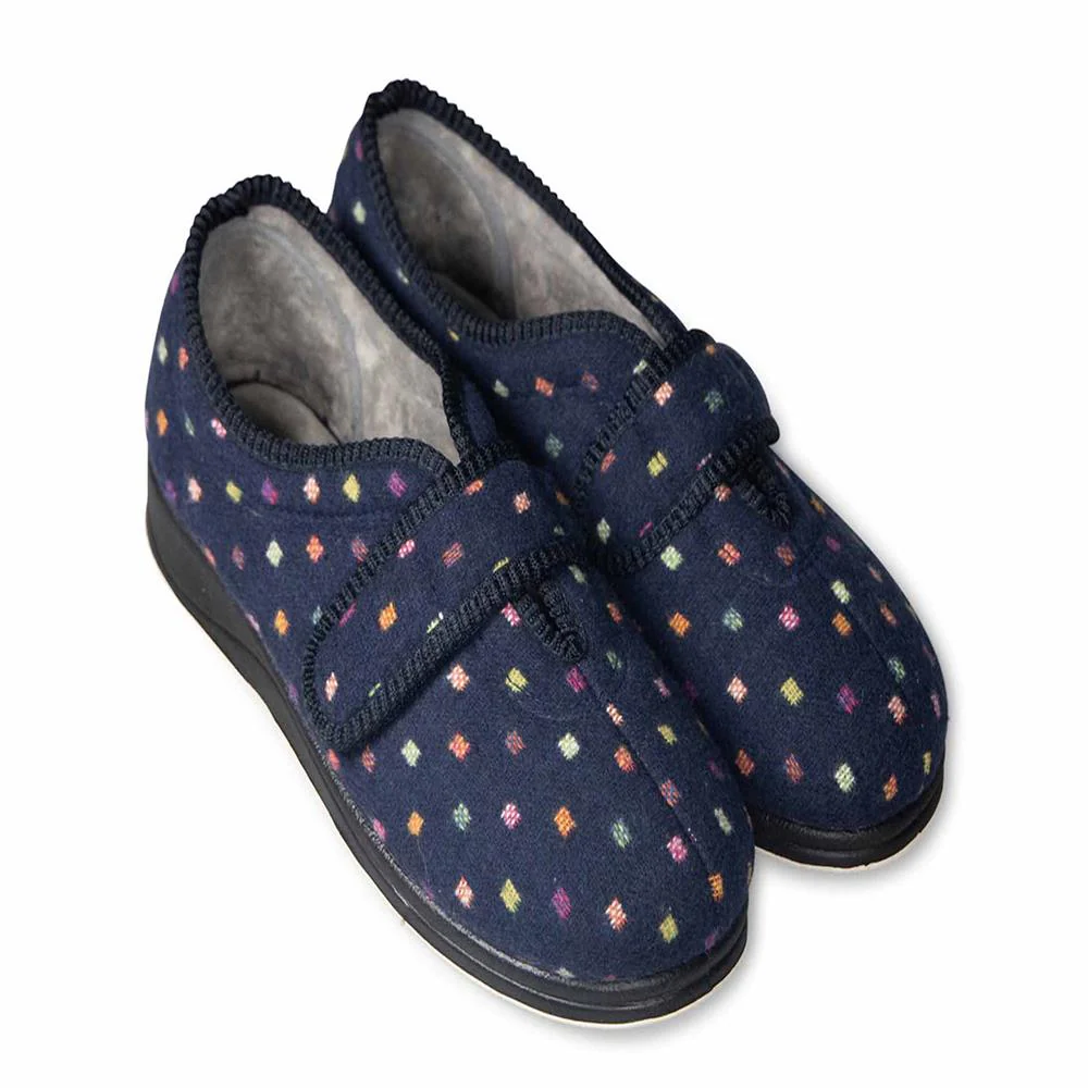 Padders Ladies Slippers 2E Fit Vulcanised - CAMILLA