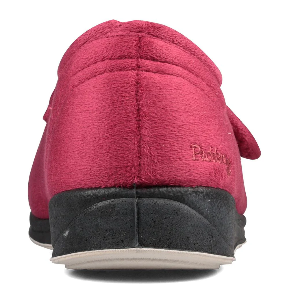Padders Ladies Slippers 2E Fit Vulcanised - CAMILLA - Camilla / null - Rasp/Cerise - Image 4