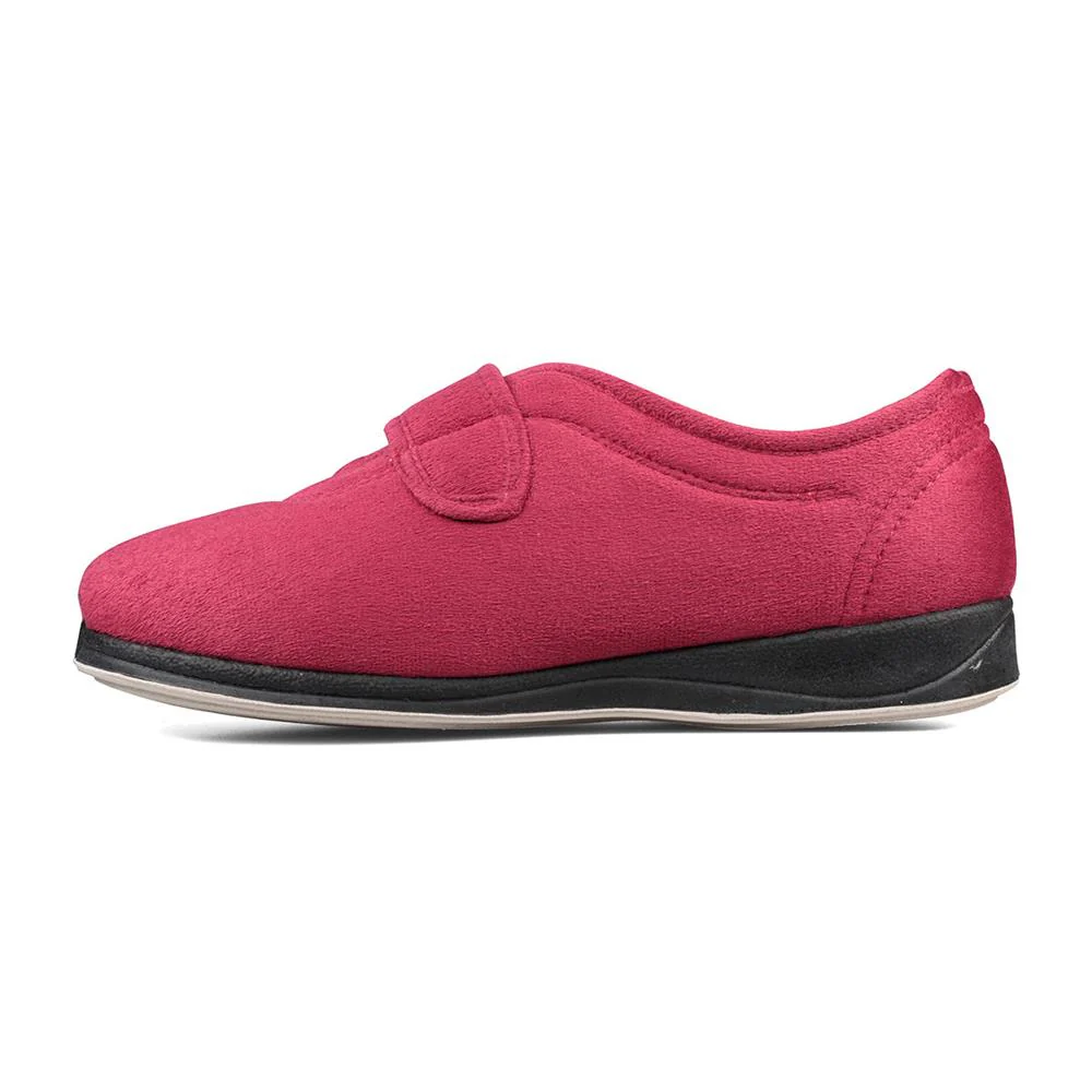 Padders Ladies Slippers 2E Fit Vulcanised - CAMILLA - Camilla / null - Rasp/Cerise - Image 5