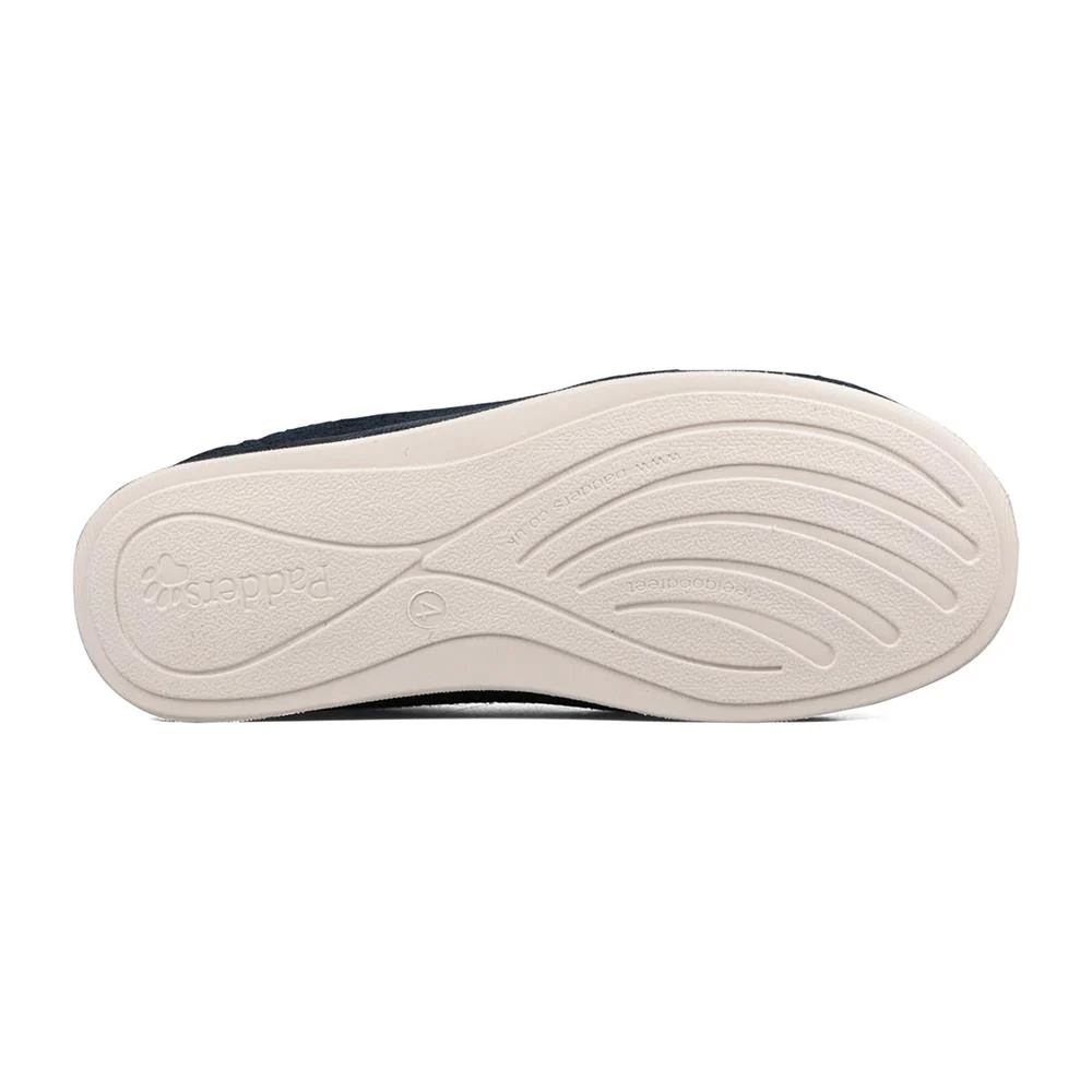 Padders Ladies Slippers 2E Fit Vulcanised - CARMEN - Carmen / null - Navy - Image 3