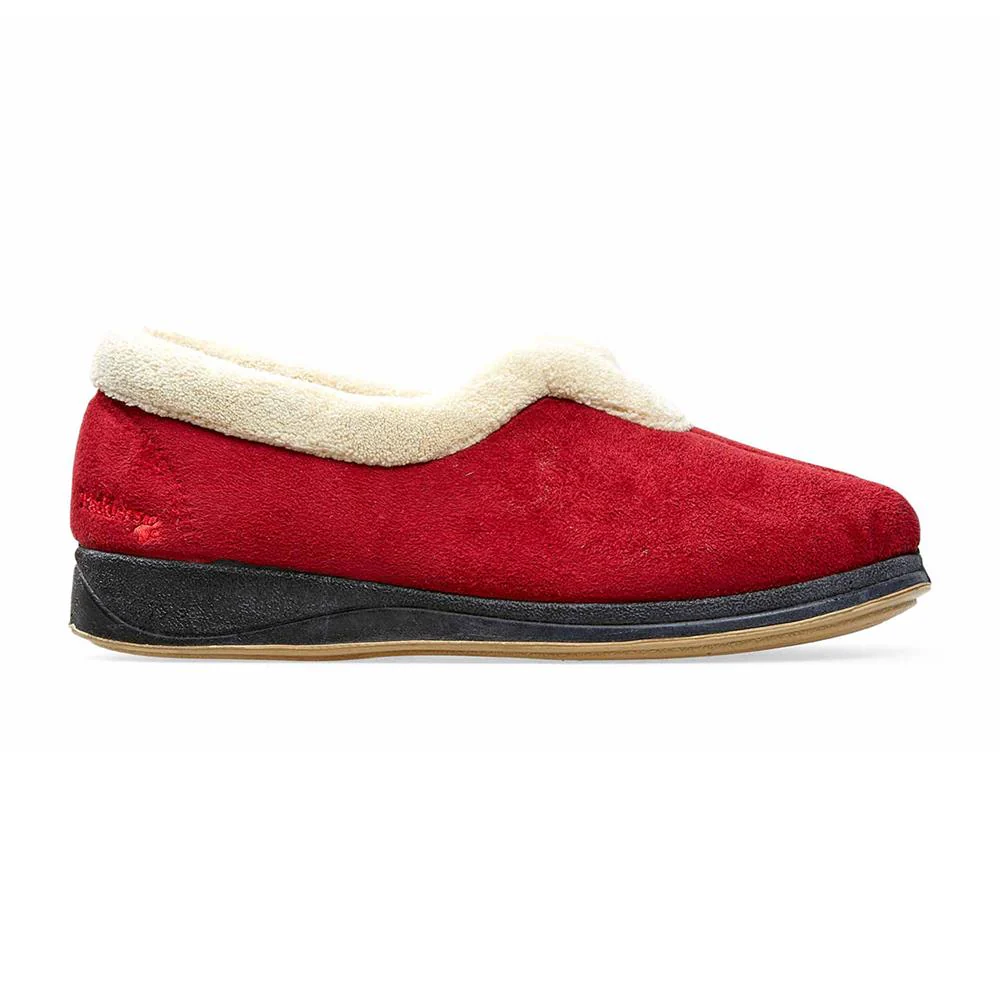 Padders Ladies Slippers 2E Fit Vulcanised - CARMEN - Carmen / null - Red - Image 2