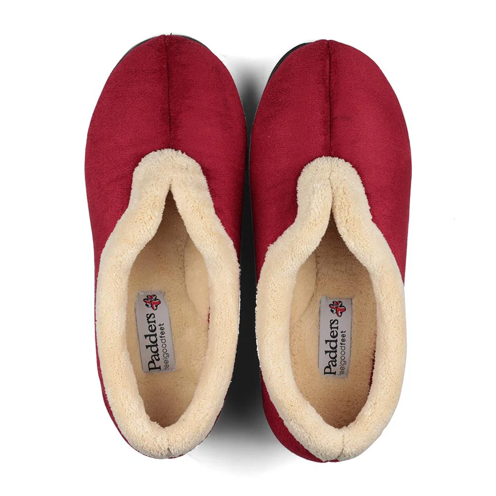 Padders Ladies Slippers 2E Fit Vulcanised - CARMEN - Carmen / null - Red - Image 3