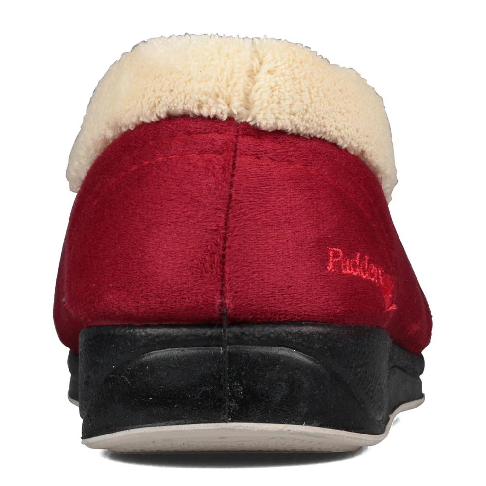 Padders Ladies Slippers 2E Fit Vulcanised - CARMEN - Carmen / null - Red - Image 4