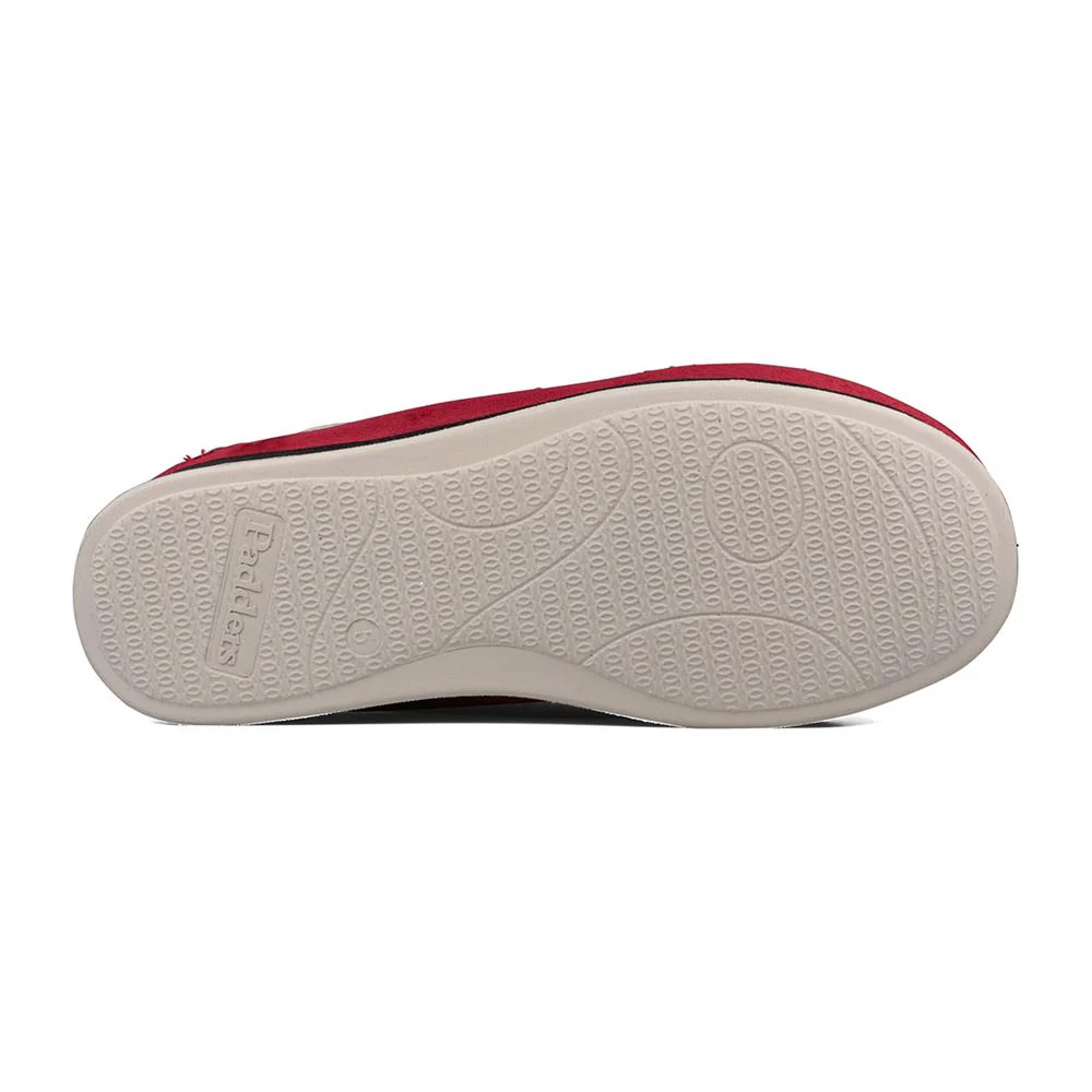 Padders Ladies Slippers 2E Fit Vulcanised - CARMEN - Carmen / null - Red - Image 5