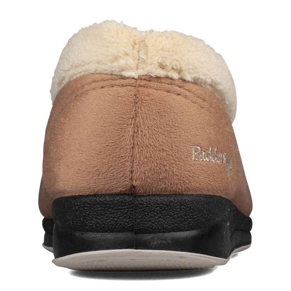 Padders Ladies Slippers 2E Fit Vulcanised - CARMEN - Carmen / null - TAUPE /CAMEL - Image 4