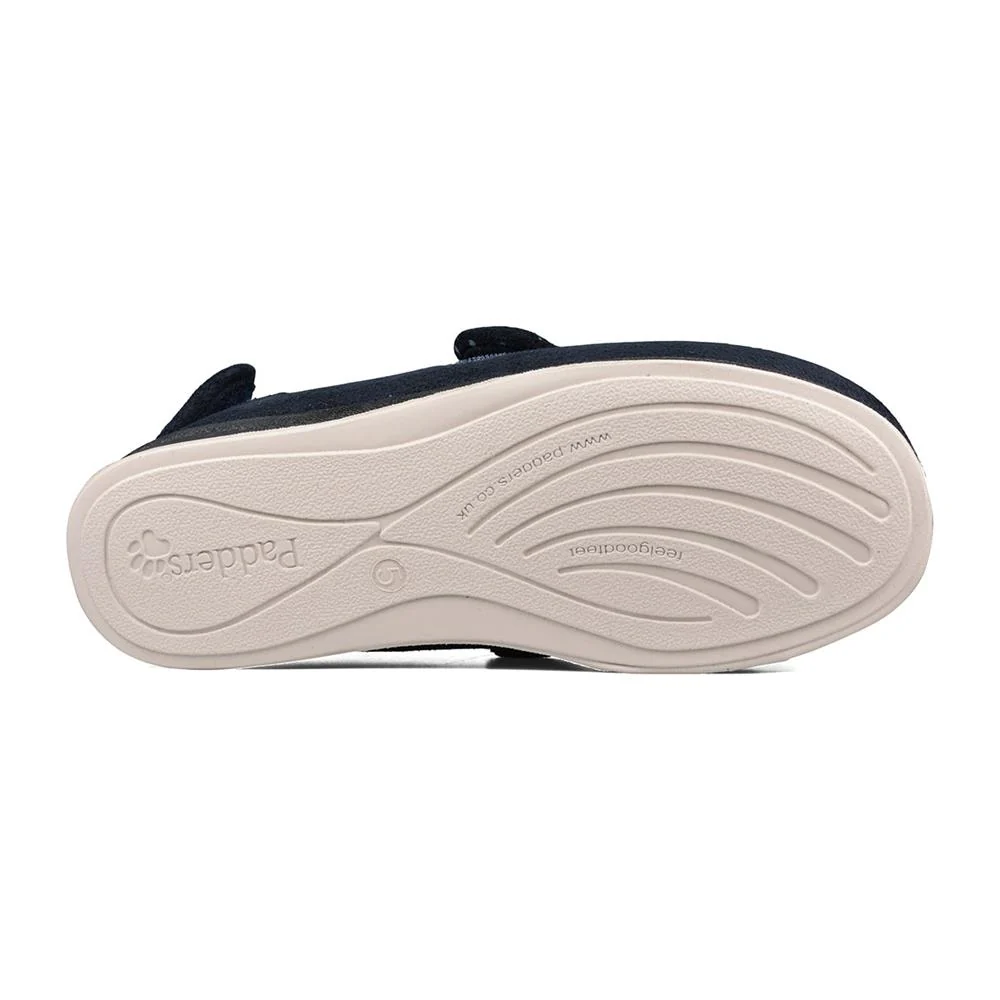 Padders + Ladies Slippers 2E Fit Vulcanised - ENFOLD - Enfold / null - Navy - Image 3
