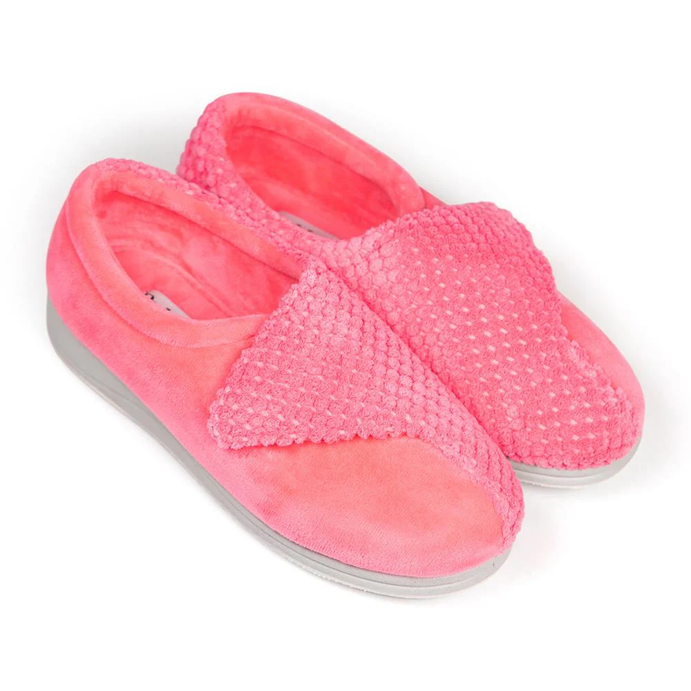 Padders Ladies Slippers 2E Fit Vulcanised - HUG