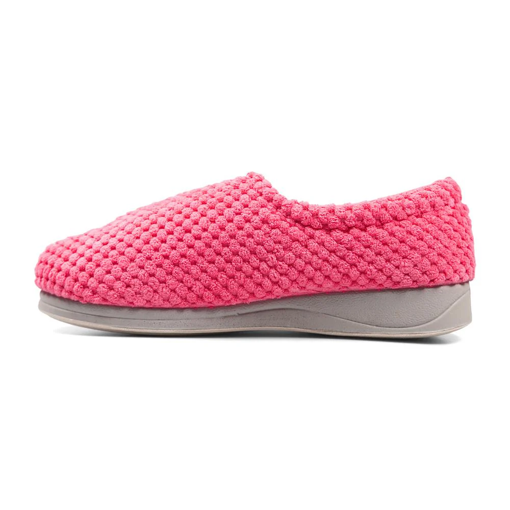 Padders Ladies Slippers 2E Fit Vulcanised - HUG - Hug / null - Pink-Multi - Image 5